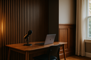 Acoustic Benefits of Wood Slat Panels for Home Offices & Studios (Los Angeles)