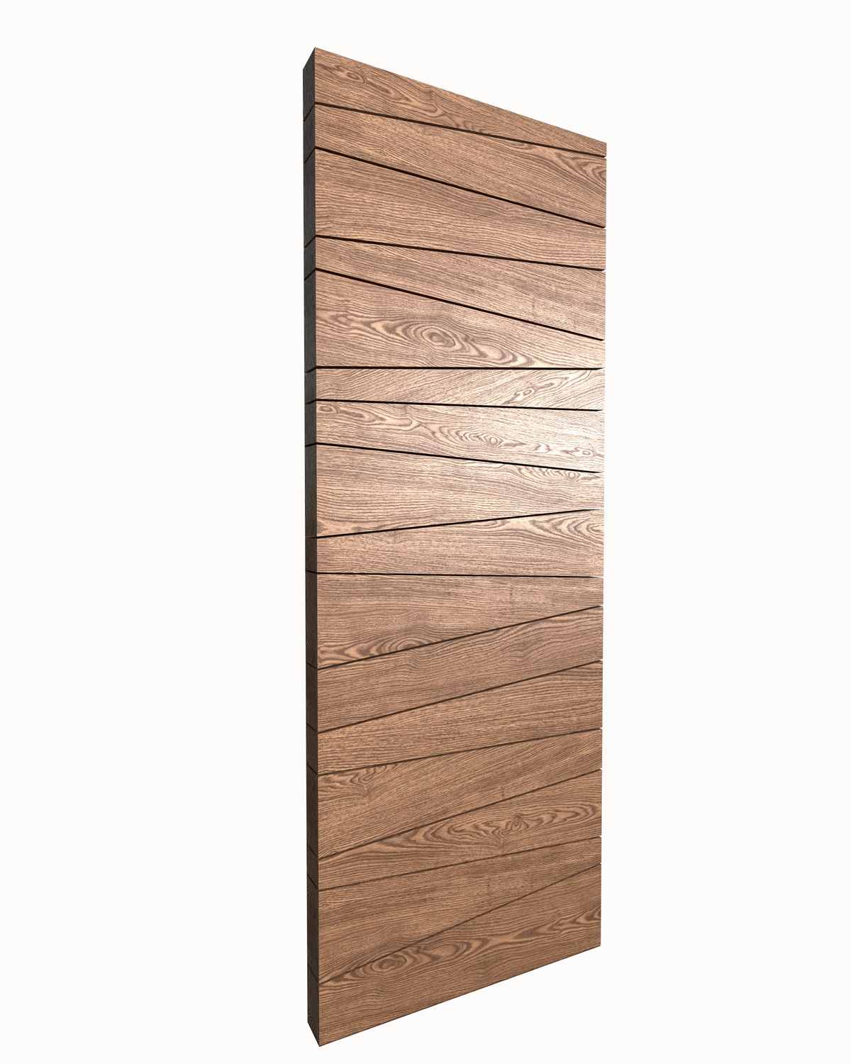 Staggered Wood Plank Wall Panels