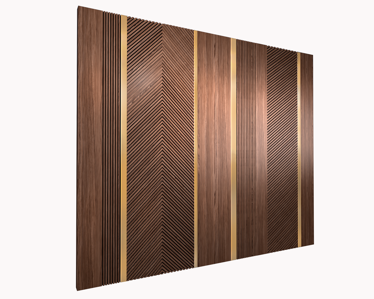 Diagonal Fluted Wood Wall Panels