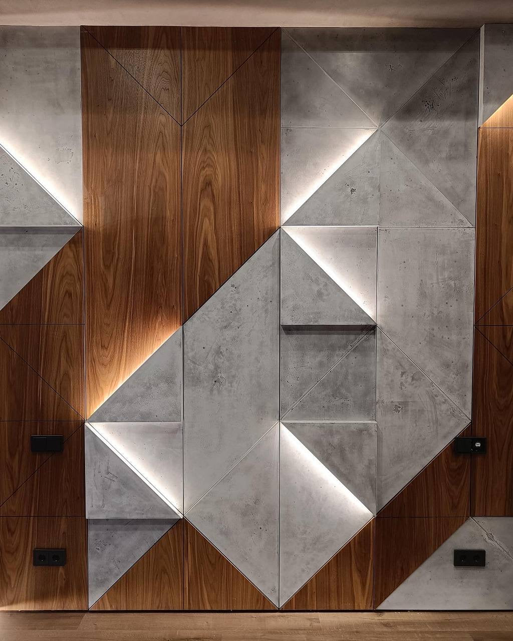 Microcement Triangle Wall Panels