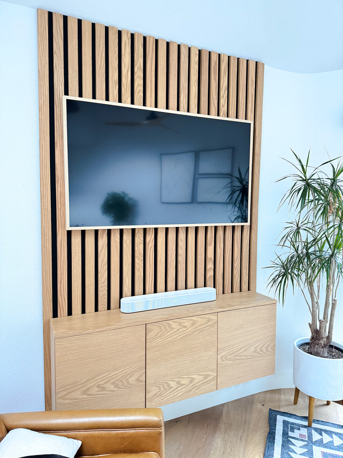 Slat Wall and TV Stand, Huntington Beach