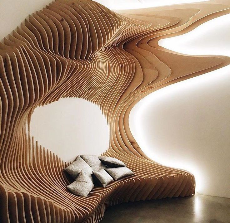 Parametric Sculptural Wood Wall Panels