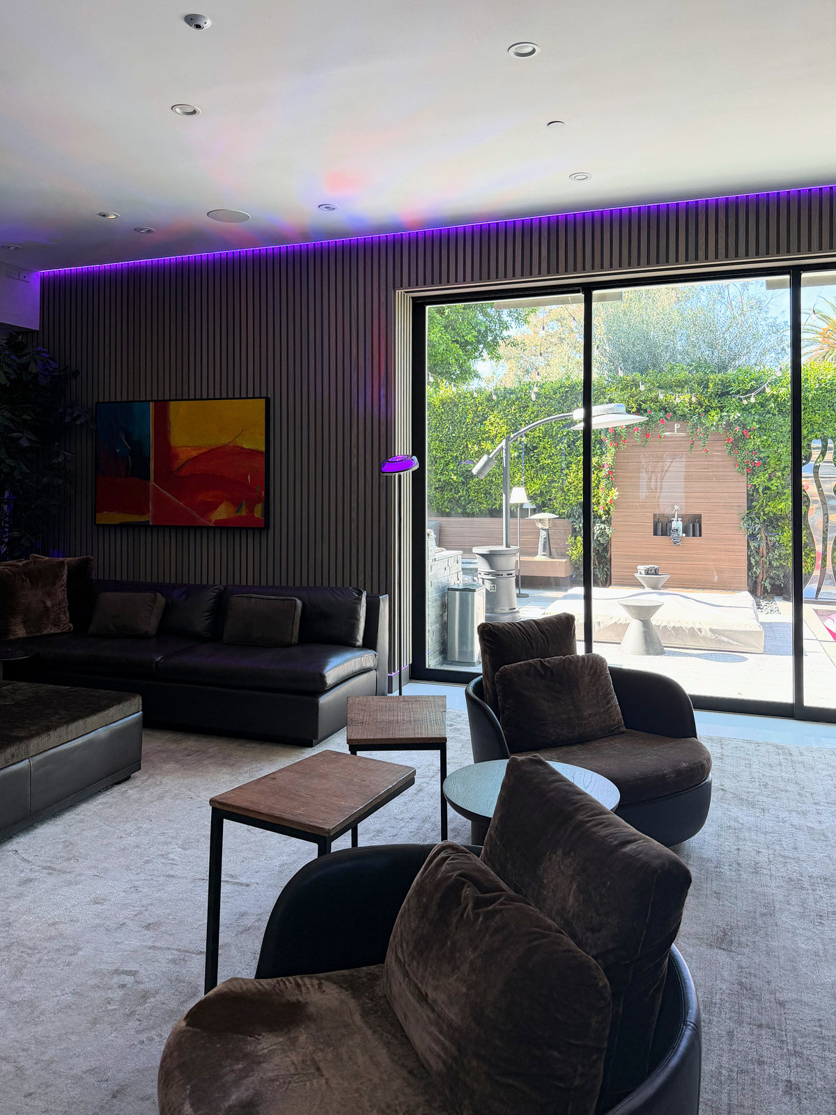 Oak Veneer Slat Walls, Beverly Hills