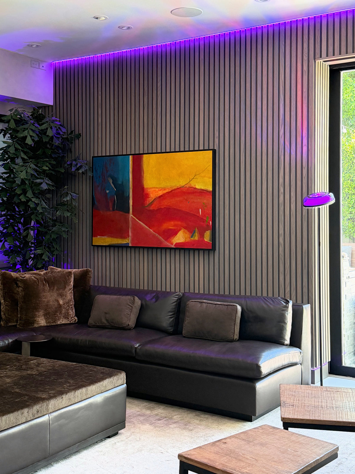 Oak Veneer Slat Walls, Beverly Hills