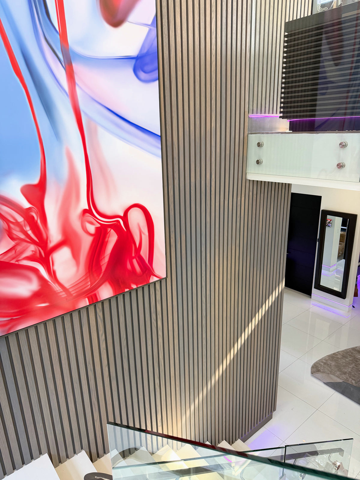 Oak Veneer Slat Walls, Beverly Hills
