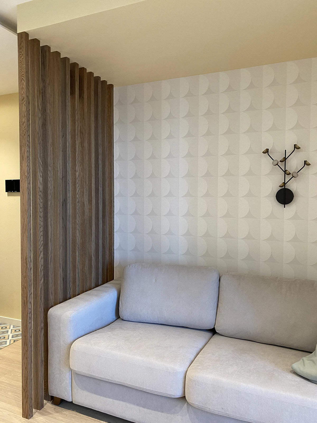 Wood Room Divider for an Apartment