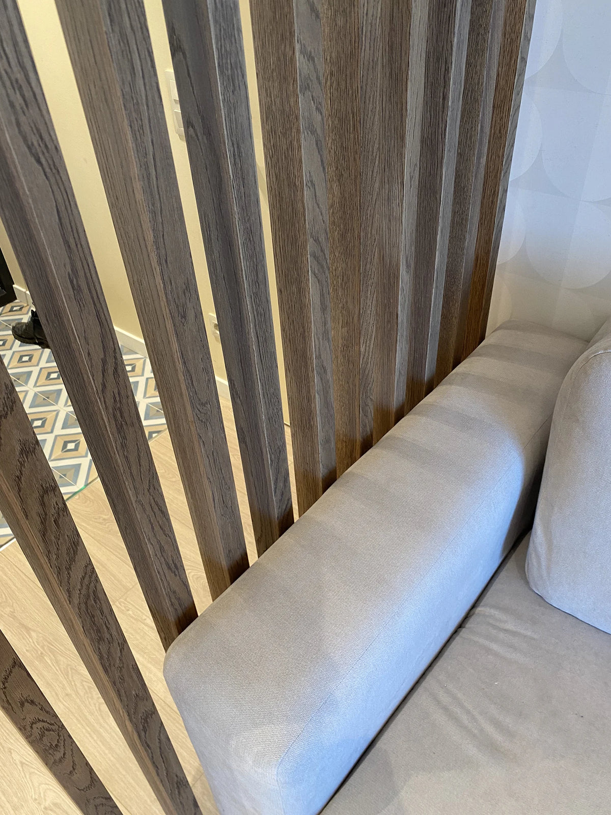 Wood Room Divider for an Apartment