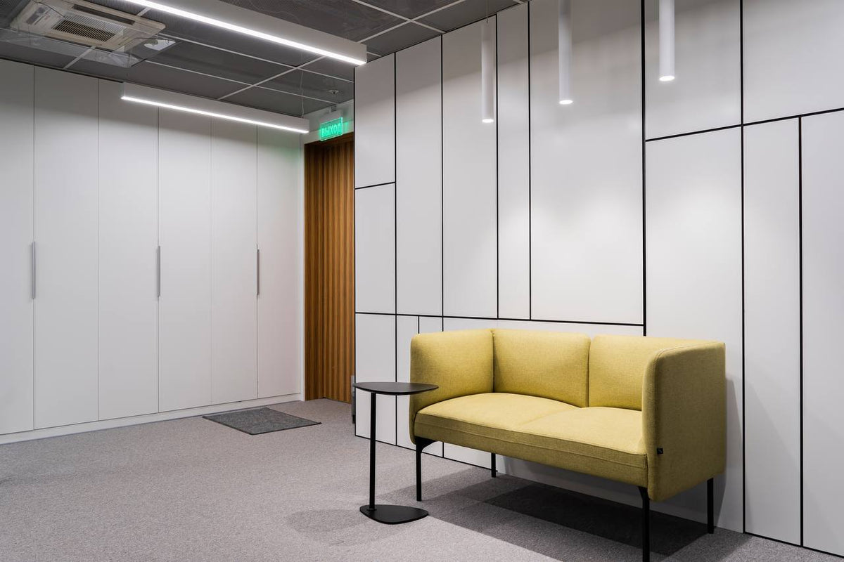 Tinted Walnut Wall Panels for an Office