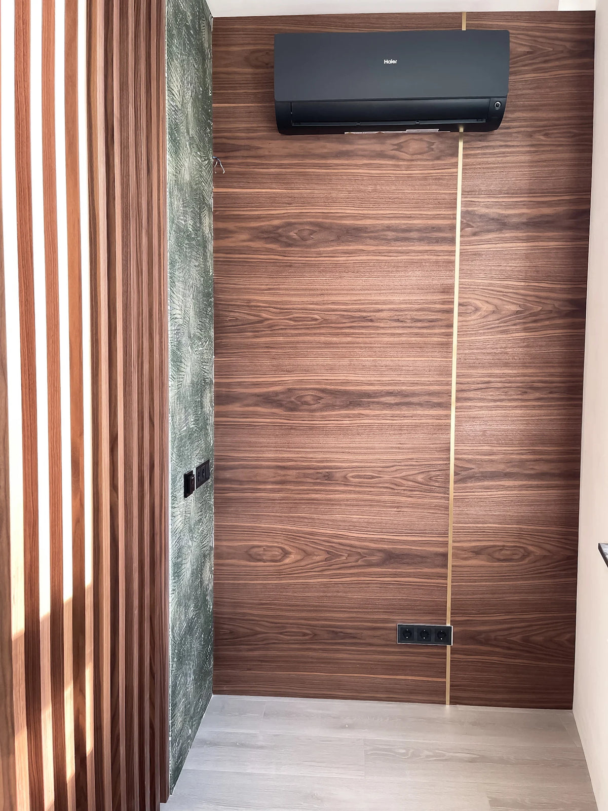 Walnut Wall Panels and Room Divider