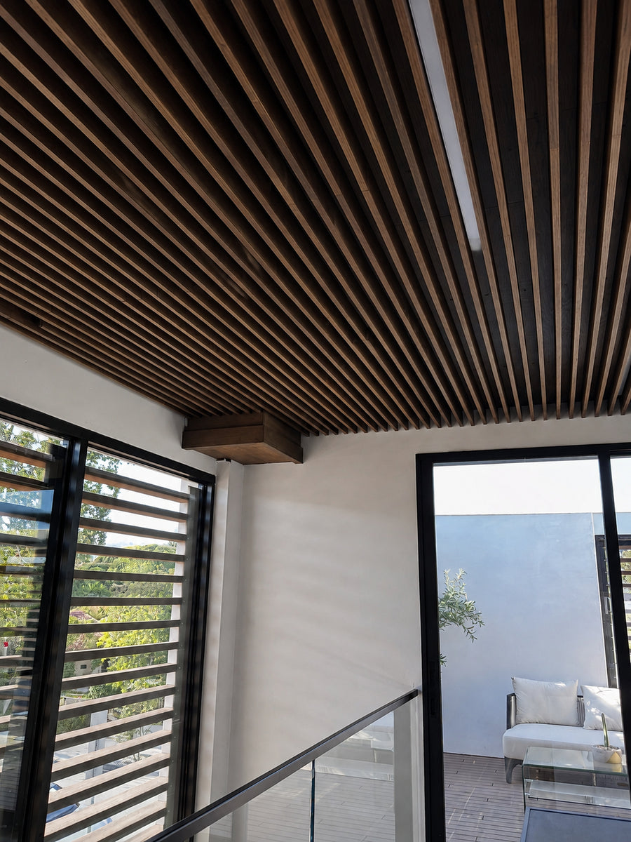 Slat Ceiling, Panels and Lighting for a Clinic