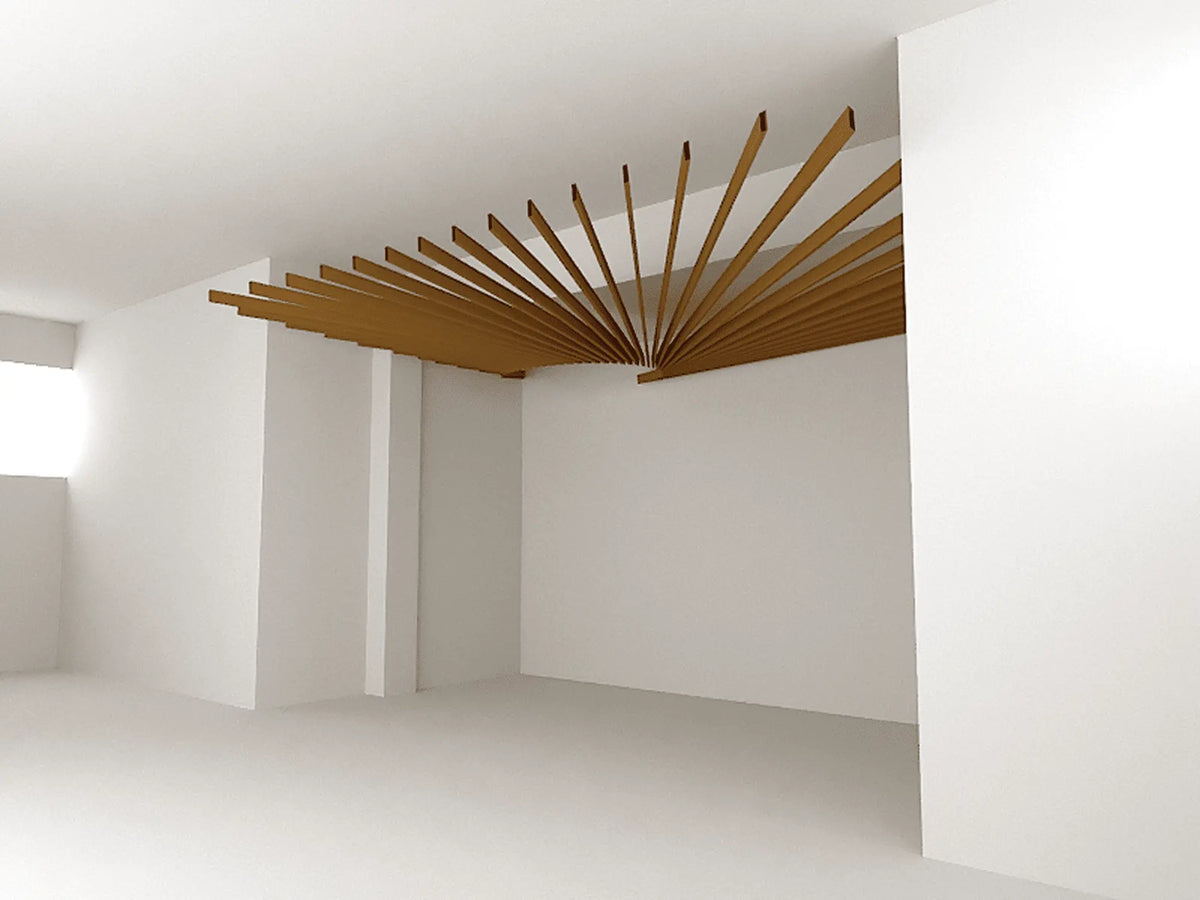 Curved Slat Feature Wall for a Restaurant