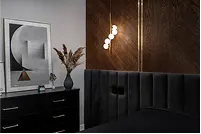 CNC Carved Oak and Walnut Wall Panels