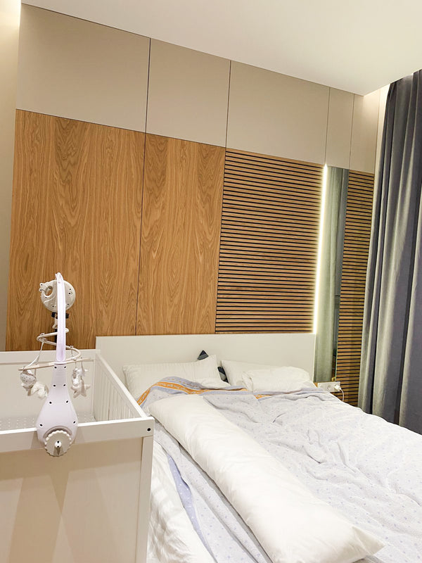 Oak Toned Wall Panels and Partition
