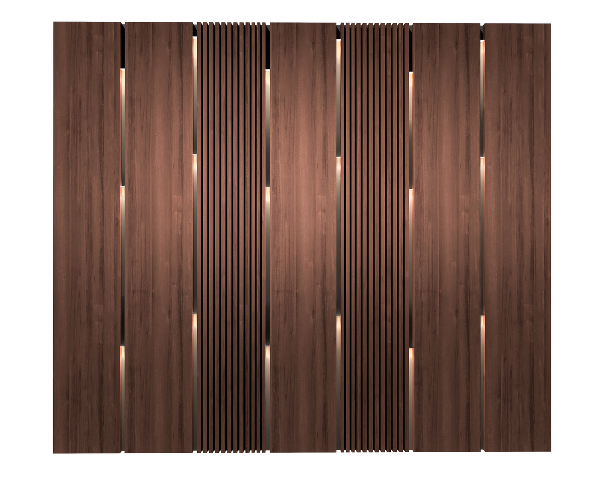 Backlit Vertical Slat Panels