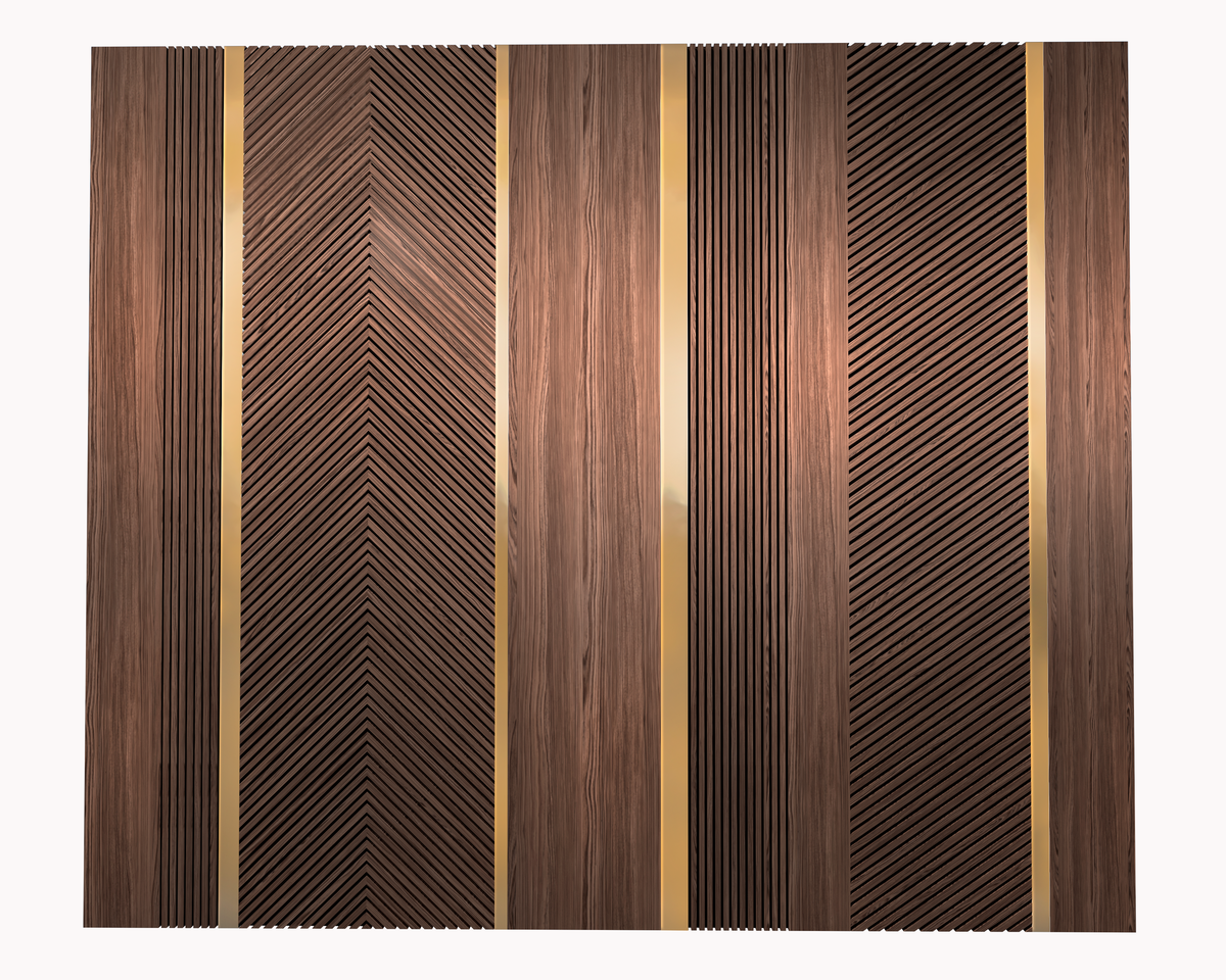 Diagonal Fluted Wood Wall Panels