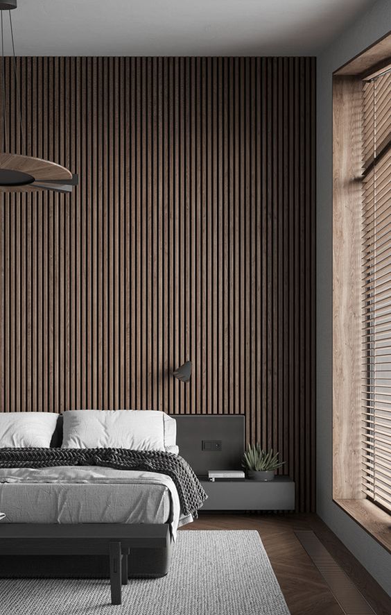 Custom wood slat wall
