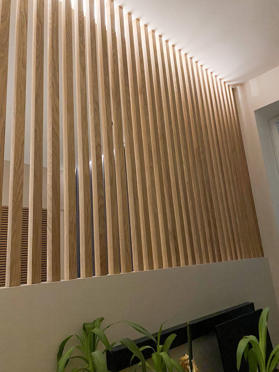 Oak Toned Wall Panels and Partition