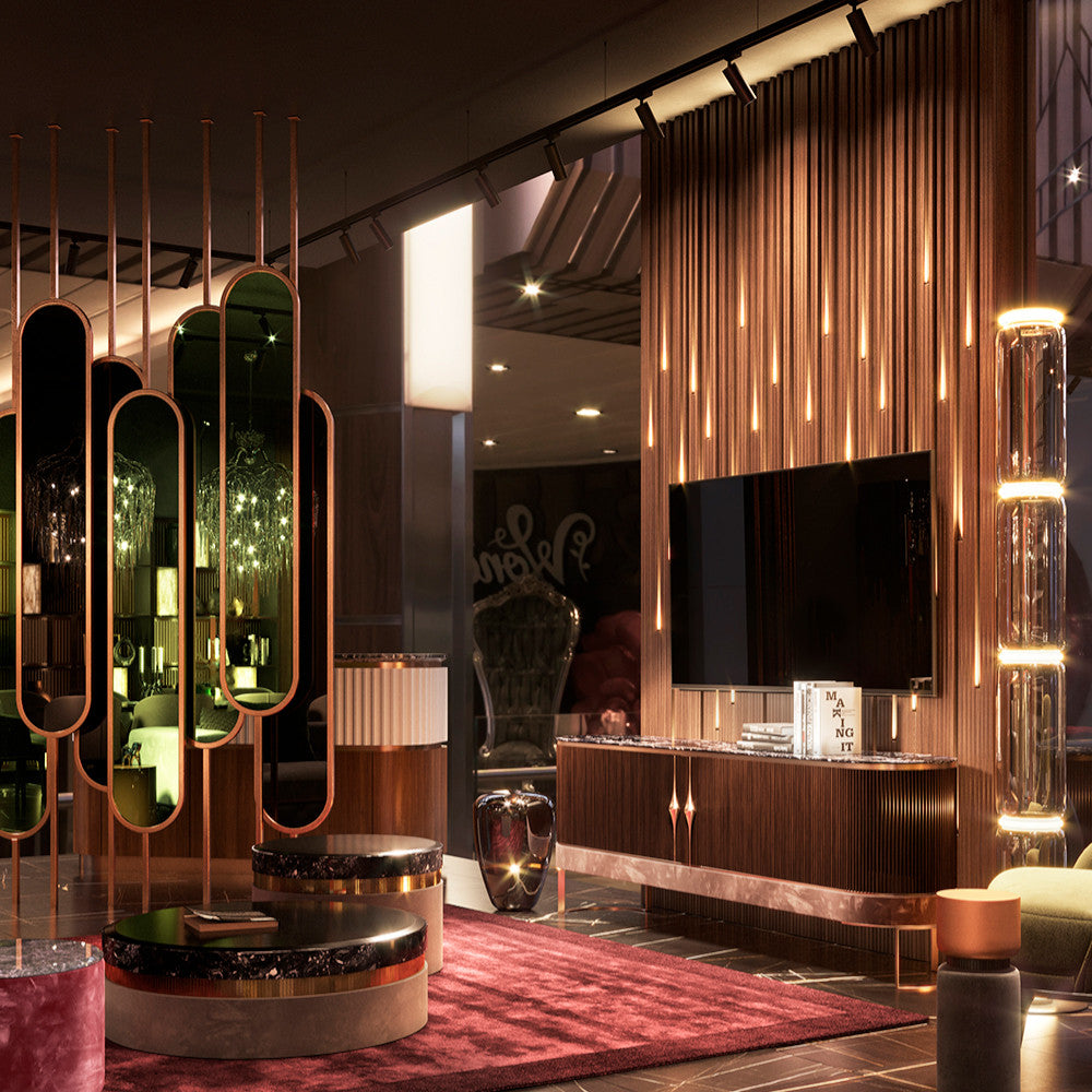 Backlit Vertical Slat Panels