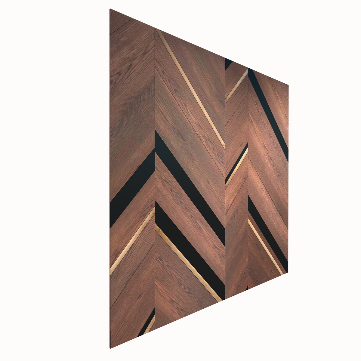 Wood Panels with Mirror Inlay