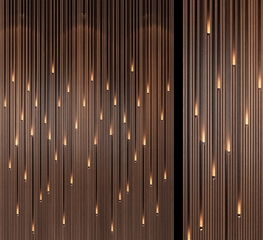 Backlit Vertical Slat Panels