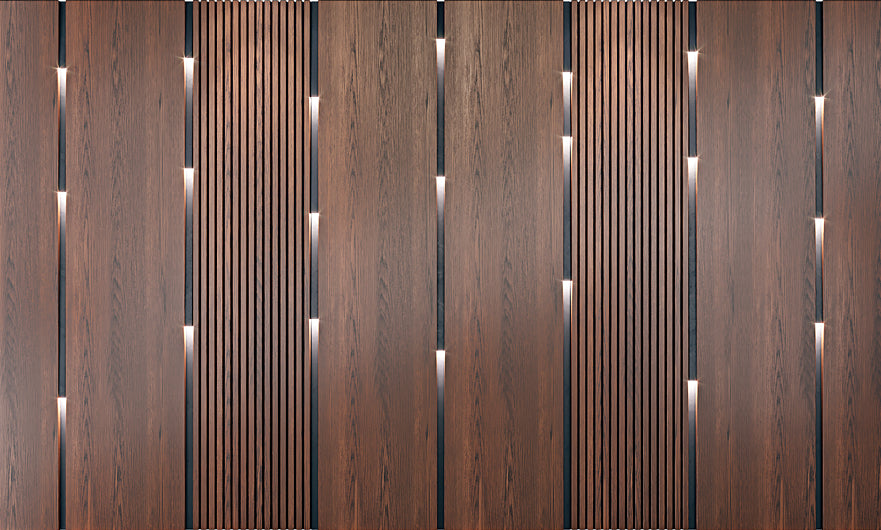 Backlit Vertical Slat Panels