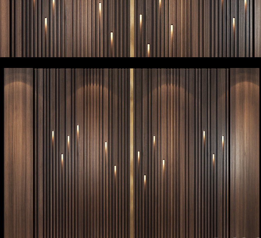 Backlit Vertical Slat Panels