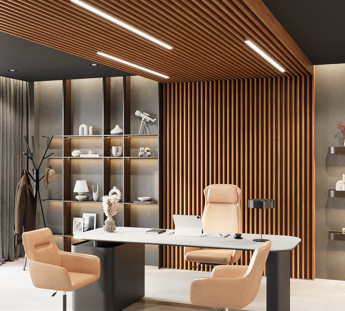 Thin Slat Panels with LED