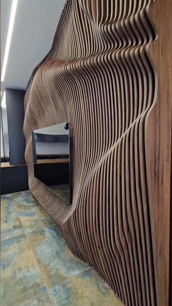 Parametric Sculptural Wood Wall Panels