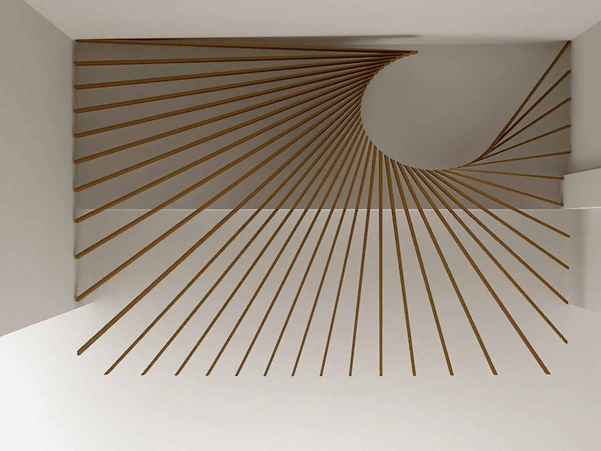 Curved Slat Feature Wall for a Restaurant