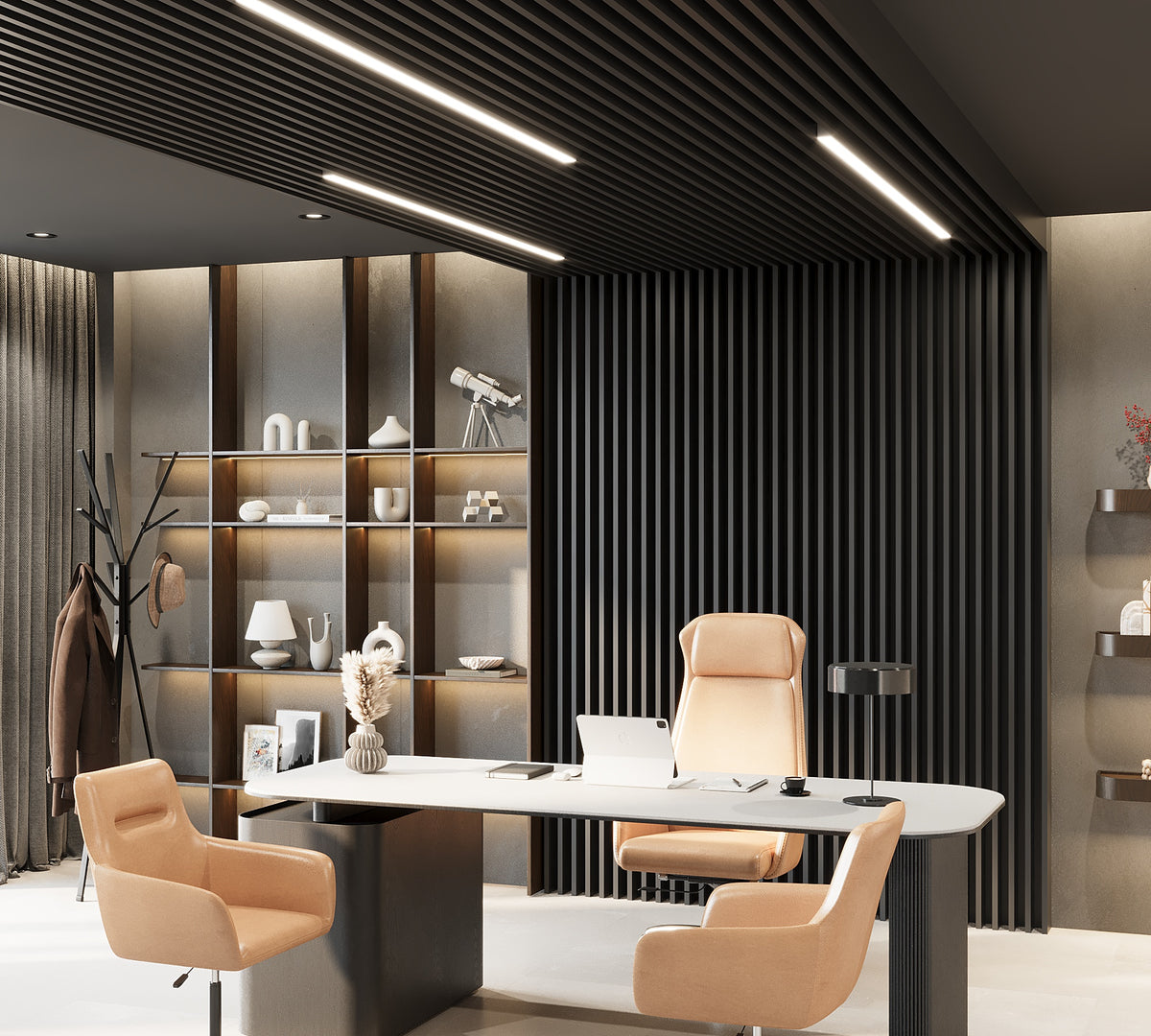 Thin Slat Panels with LED