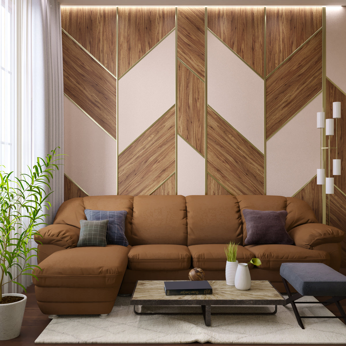 Wood + Leather Panels