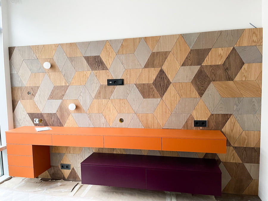 Wood Mosaic Wall Panels