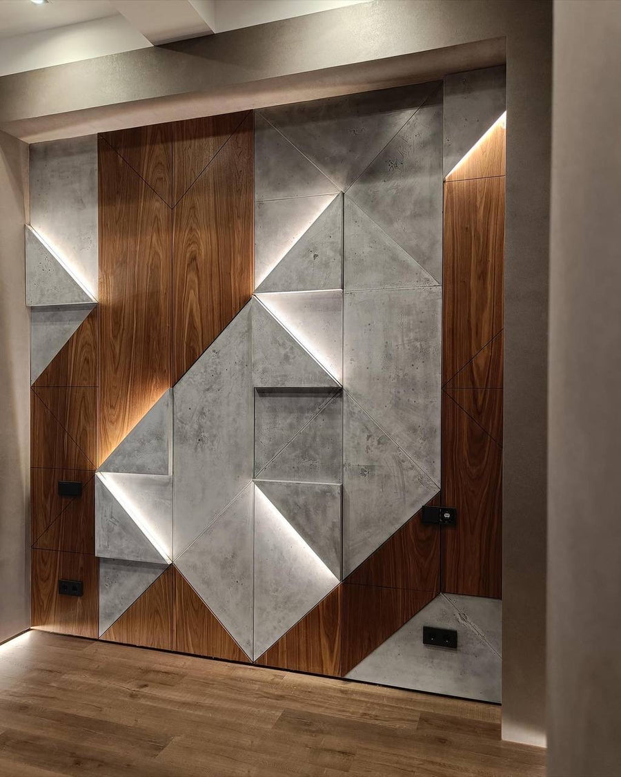 Microcement Triangle Wall Panels