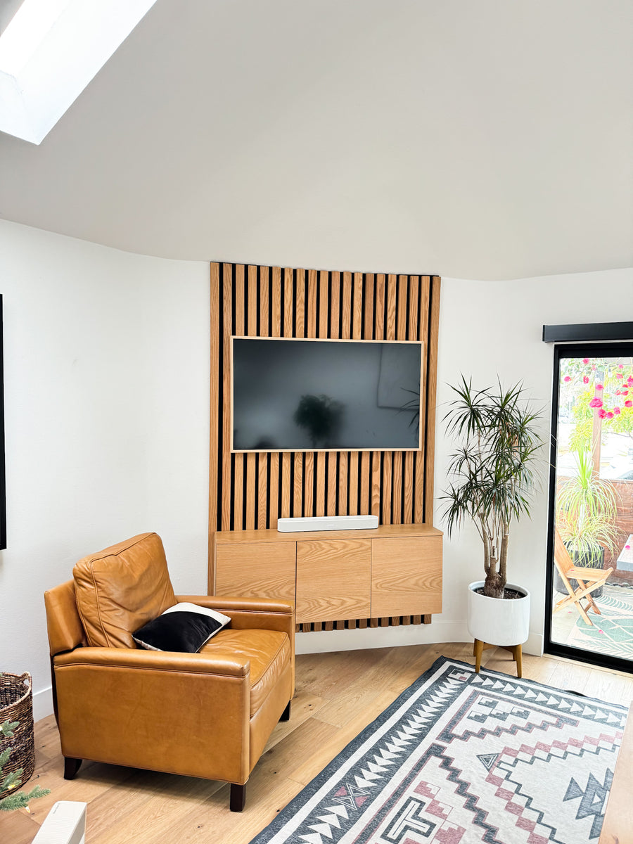 Slat Wall and TV Stand, Huntington Beach