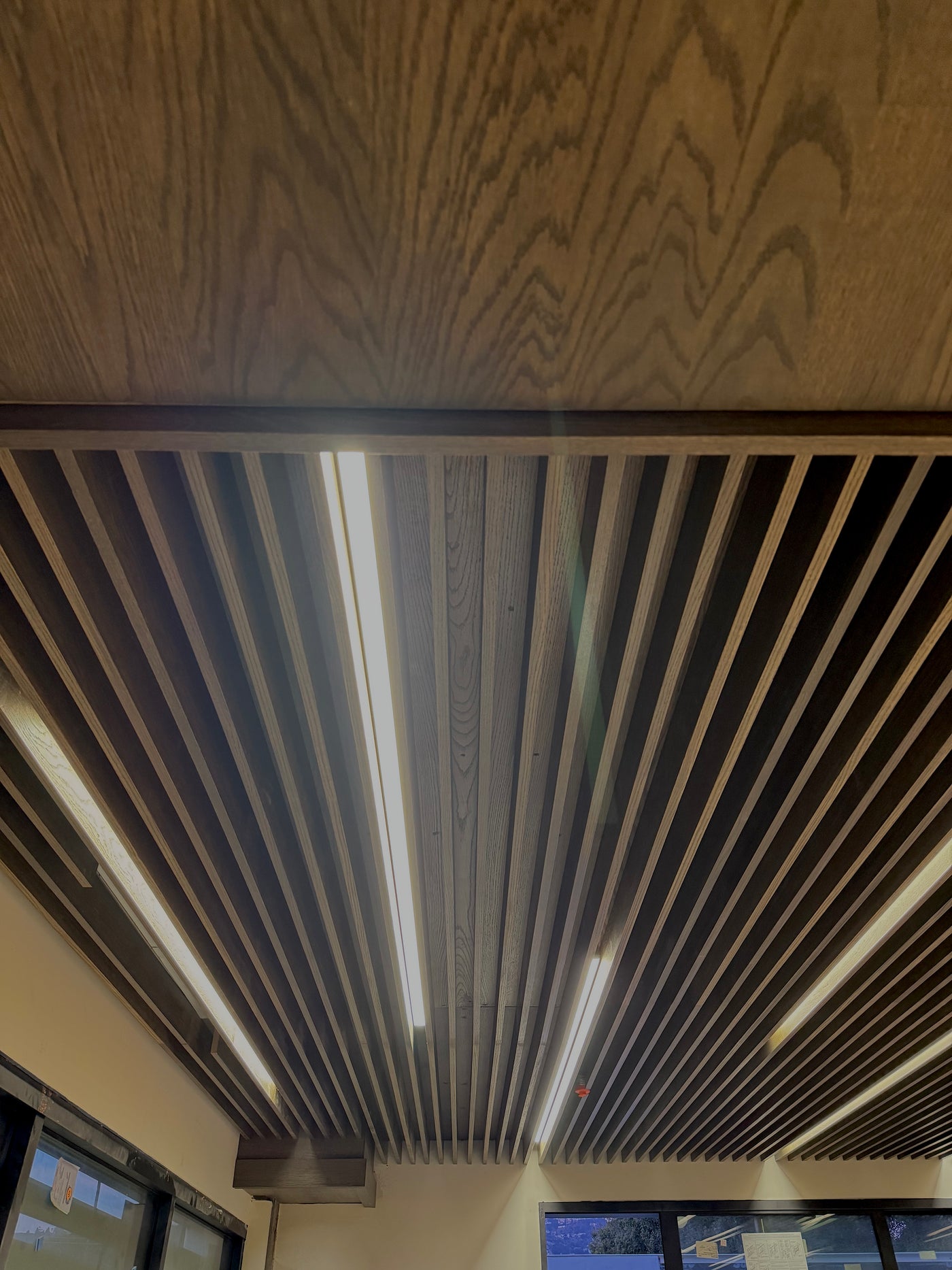 Slat Ceiling, Panels and Lighting for a Clinic