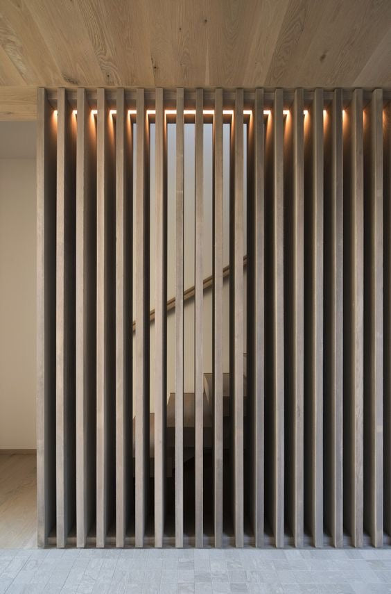 Partition Wall Ridges Wooden Partition Walls — Slatted Room Dividers & Screens | Element Decor