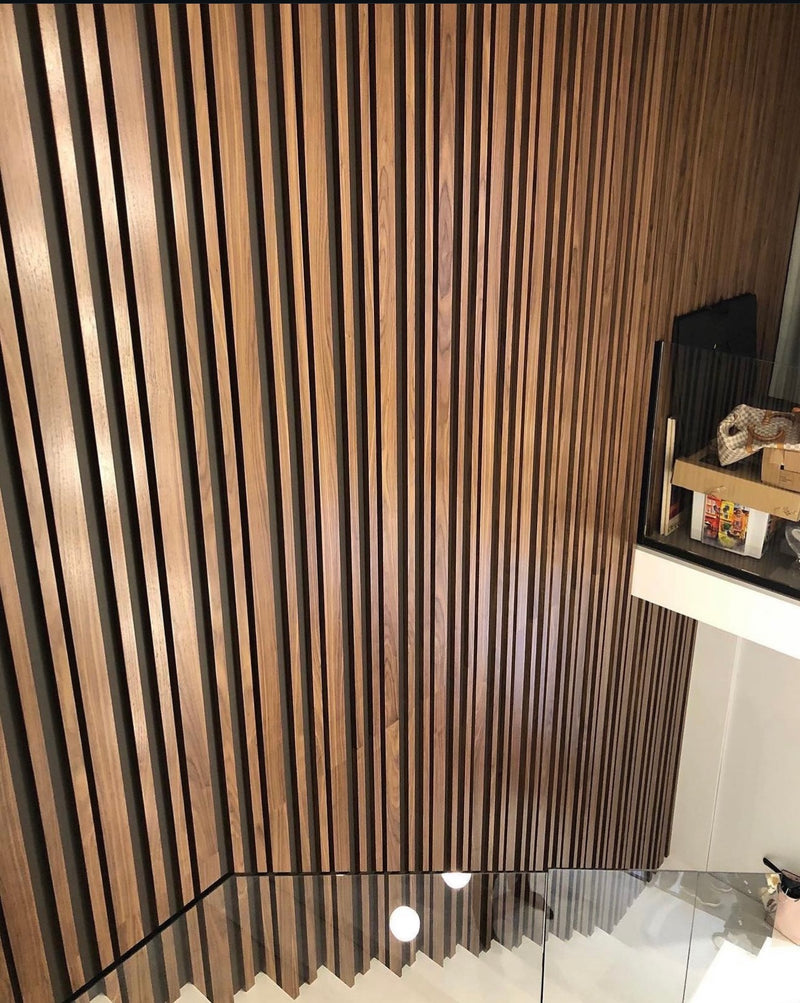 DIFFERENT SLATS FOR STAIRS WALL