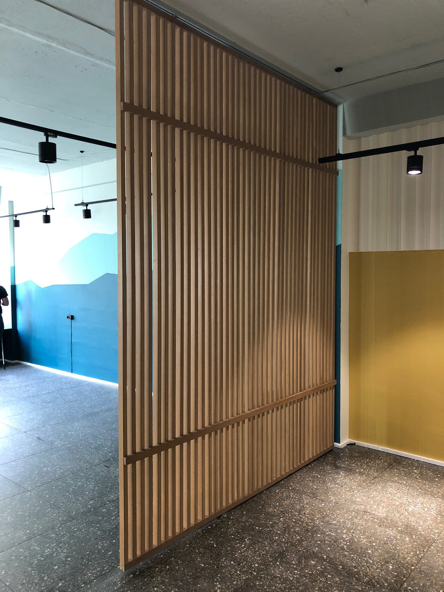 Wood Wall Panels for a Coworking Space