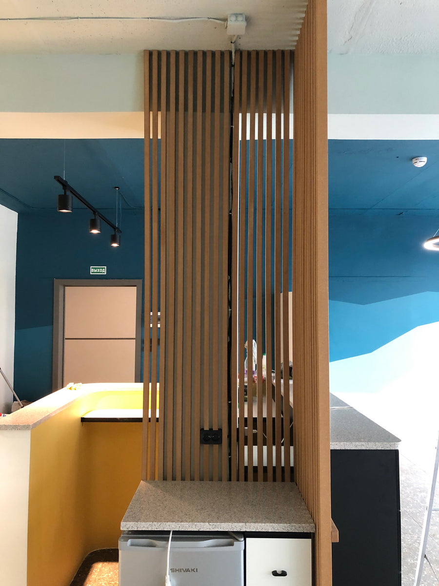 Wood Wall Panels for a Coworking Space
