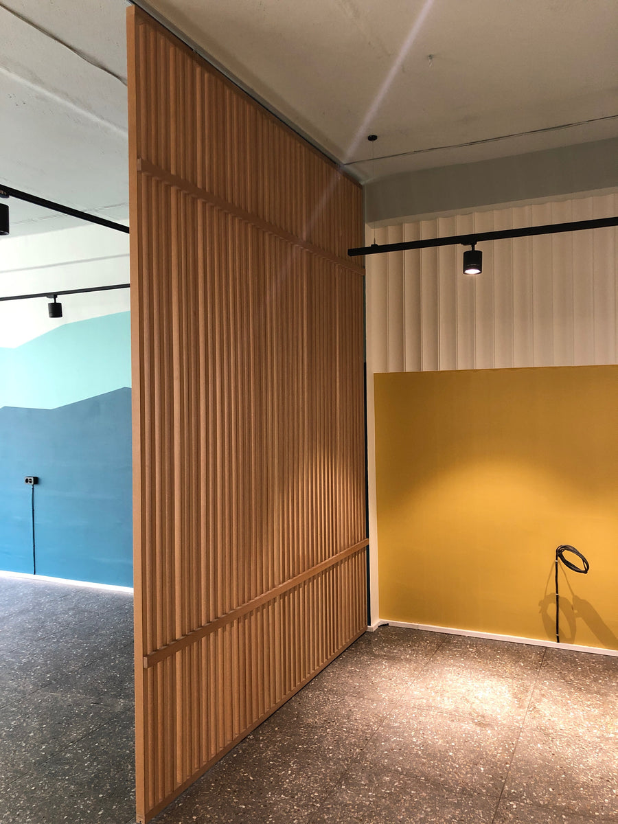 Wood Wall Panels for a Coworking Space