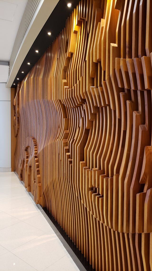Parametric Sculptural Wood Wall Panels