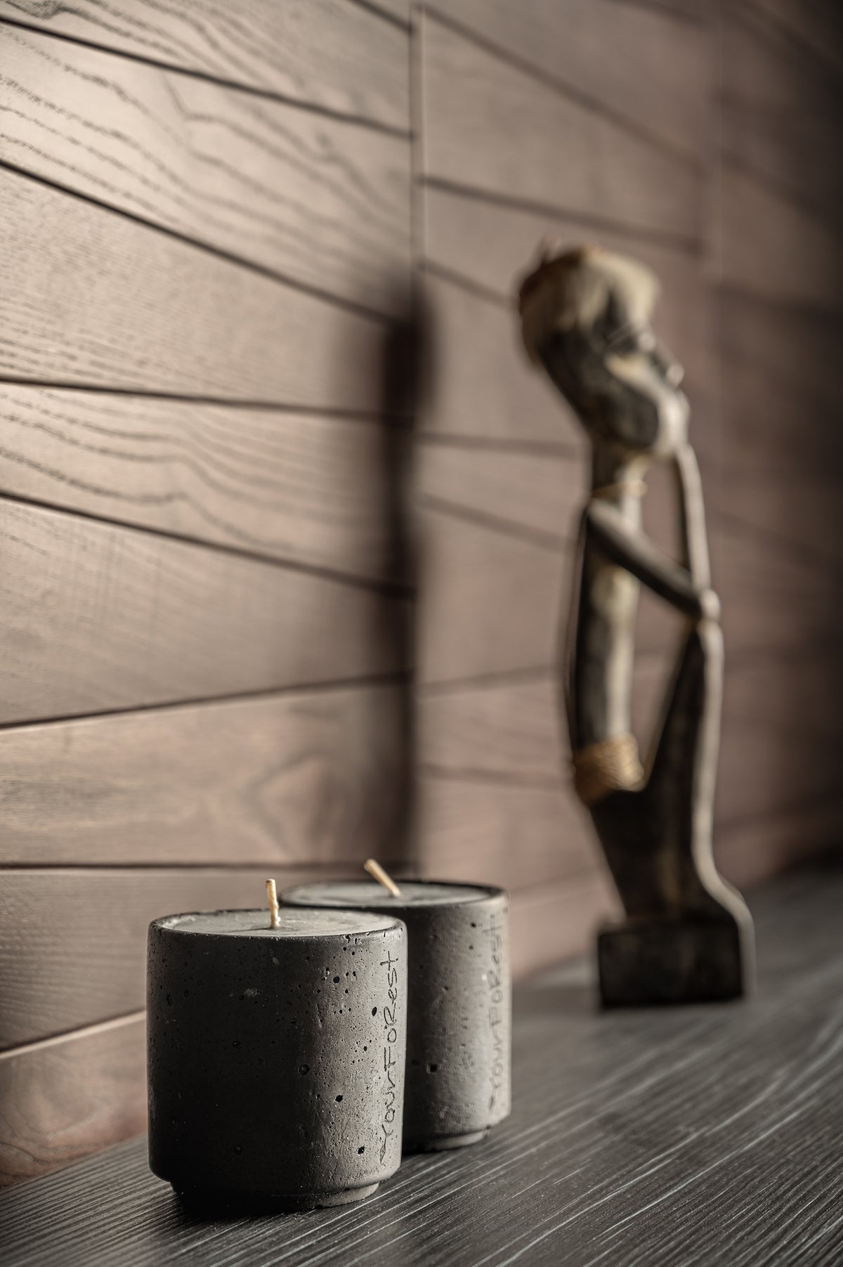 Staggered Wood Plank Wall Panels