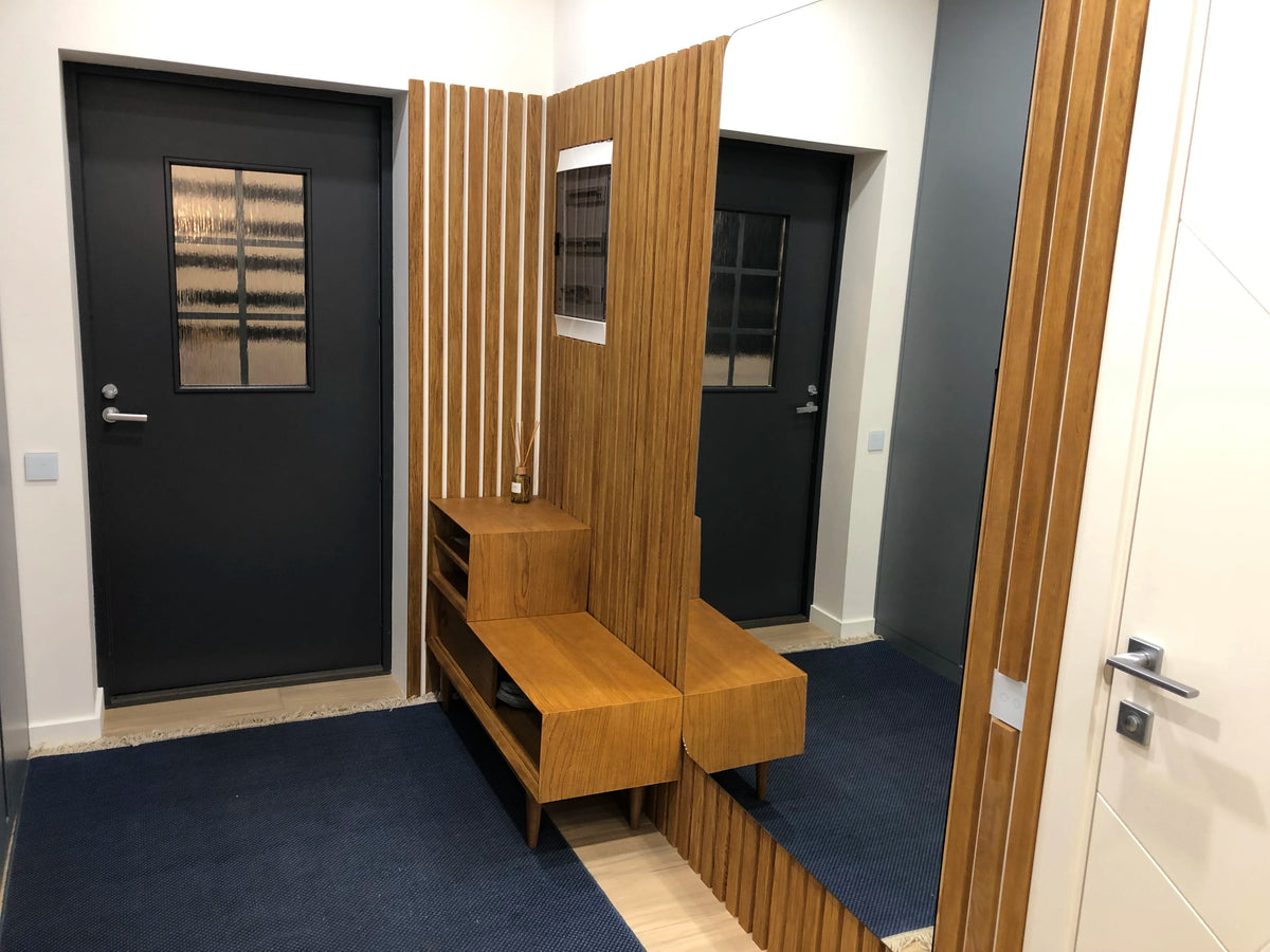 Wood Slat TV Wall