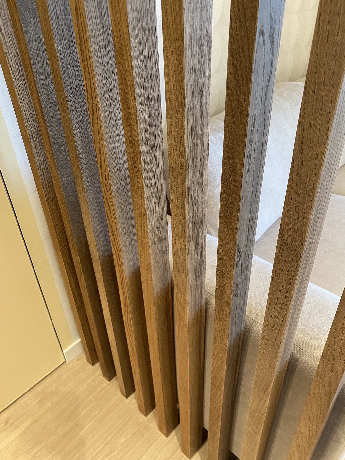 Wood Room Divider for an Apartment