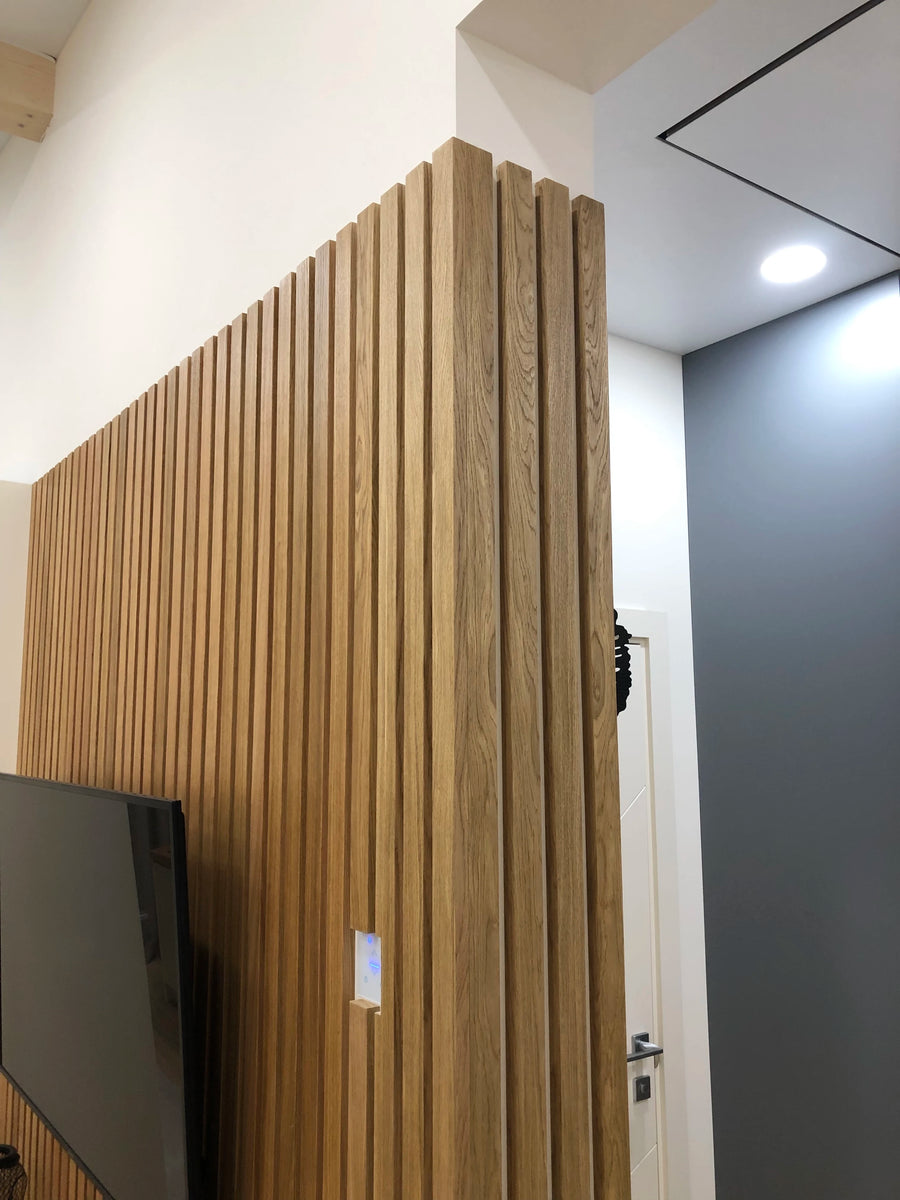 Wood Slat TV Wall