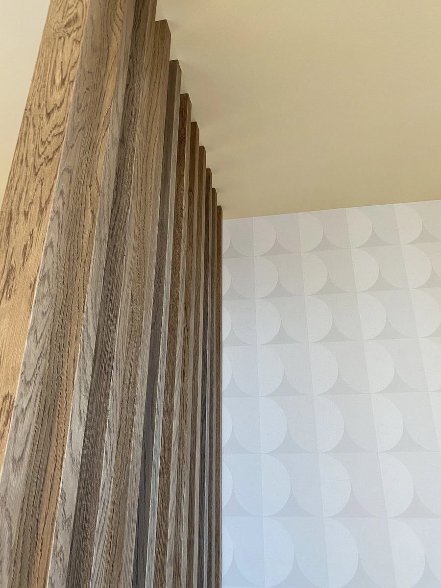 Wood Room Divider for an Apartment
