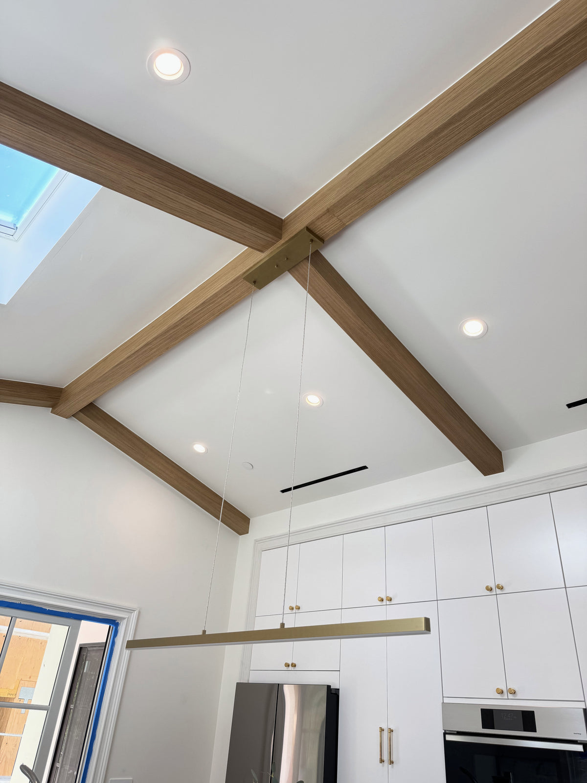 White Oak U-Beams, Sherman Oaks Residence
