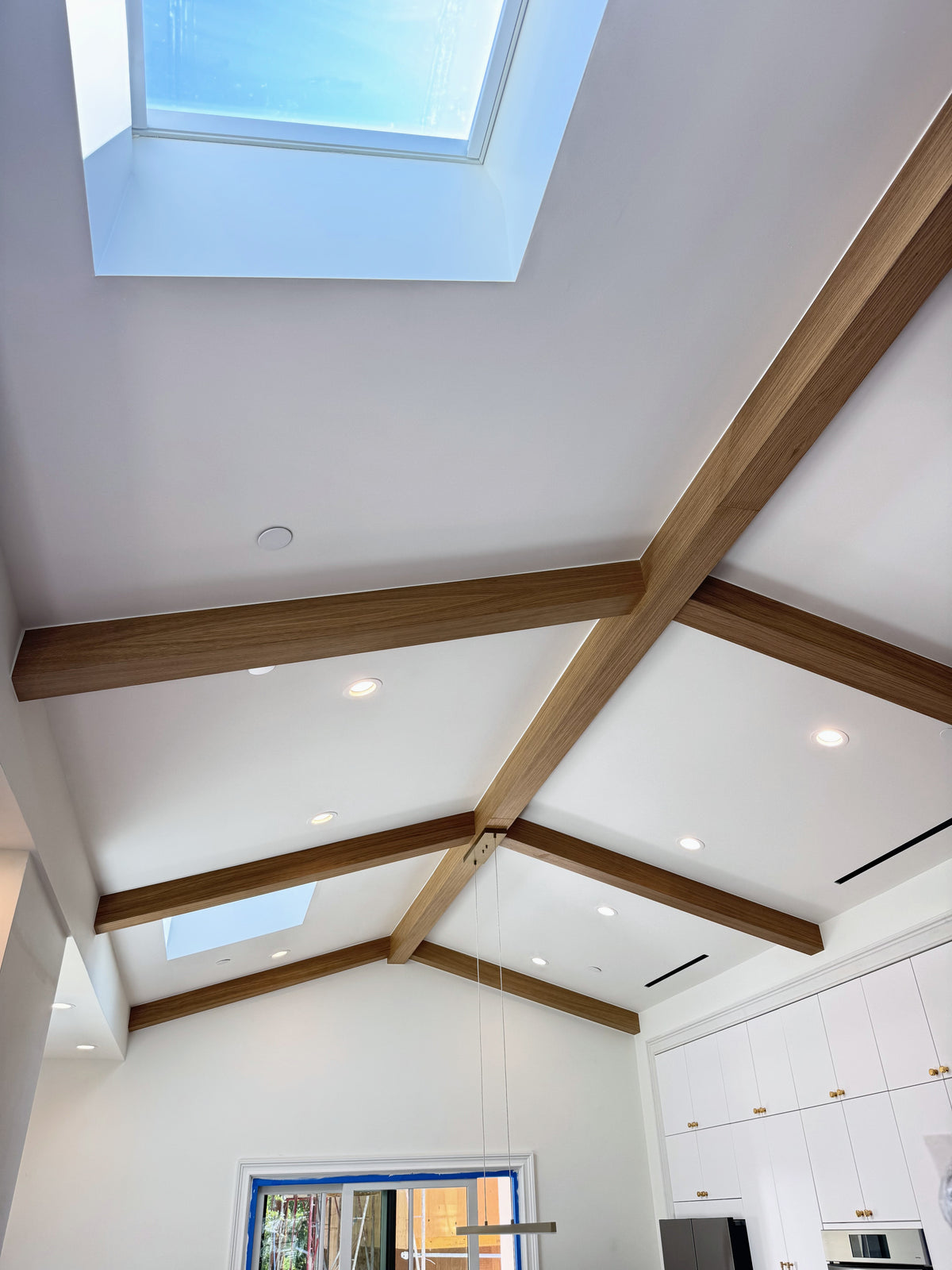 White Oak U-Beams, Sherman Oaks Residence
