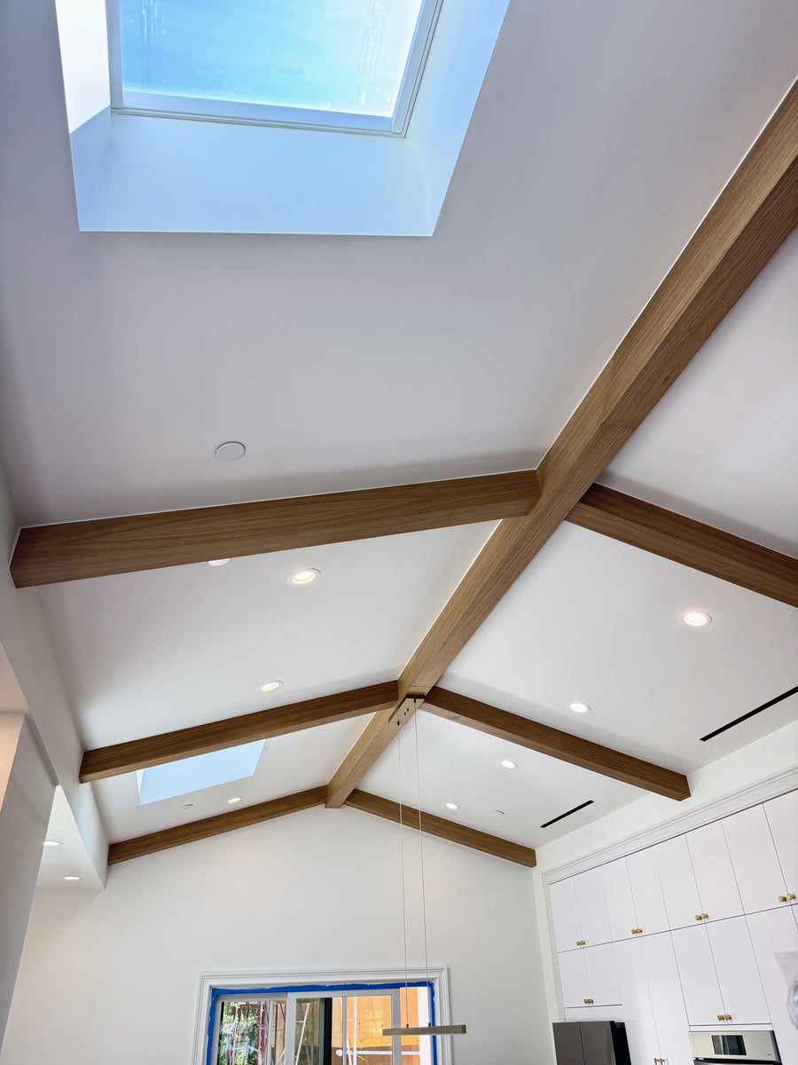 White Oak U-Beams, Sherman Oaks Residence