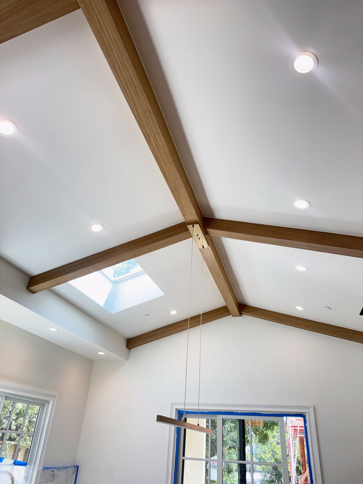 White Oak U-Beams, Sherman Oaks Residence